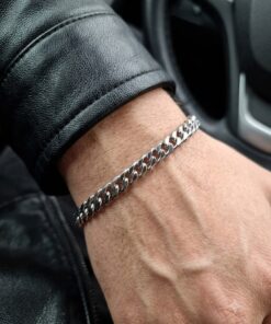 Pulsera esclava para hombre en acero inoxidable