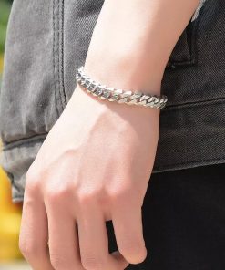 Alternative view of Pulsera esclava para hombre en acero inoxidable