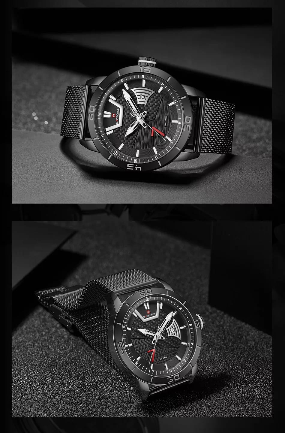 Reloj deportivo Naviforce (Negro) - Imagen 6