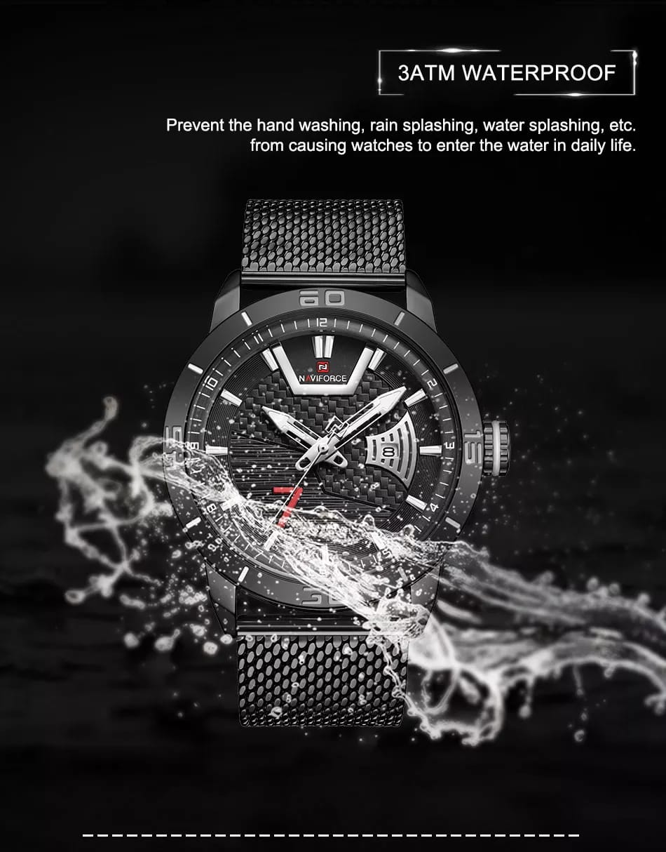 Reloj deportivo Naviforce (Negro) - Imagen 2