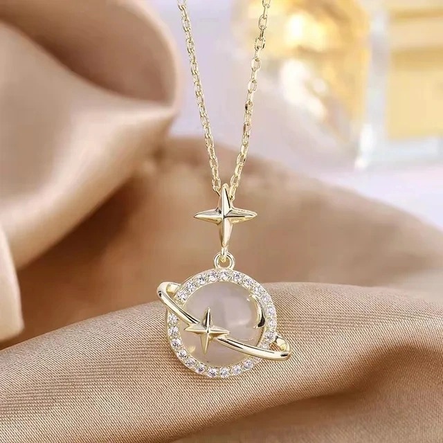 Collar con dije saturno - Imagen 2