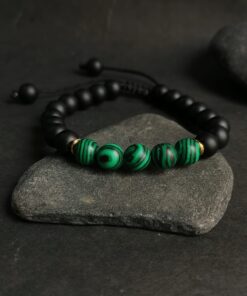 Pulsera malachite y ónix