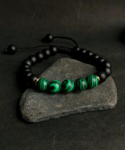 Pulsera malachite y ónix