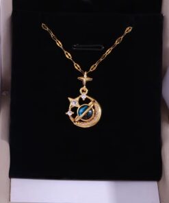 collar saturno luna