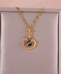 collar saturno luna