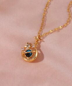 collar saturno luna