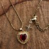 corazón y espada- parejas-collar para compartir