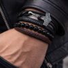 Set de pulseras con estilo Vikingo – Martillo Mjolnir