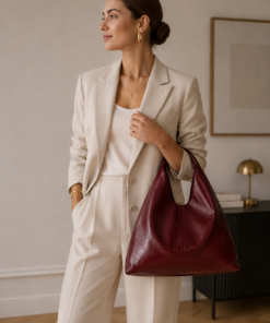 Alternative view of Bolso Velvet Wine
