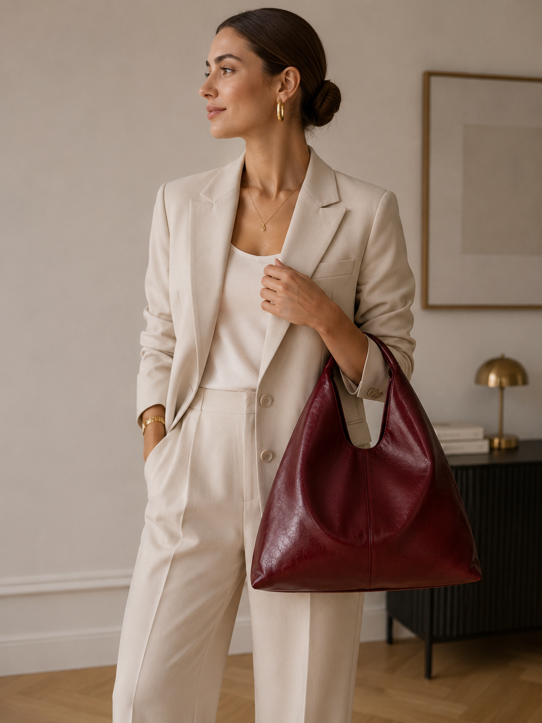 Bolso Velvet Wine - Imagen 2